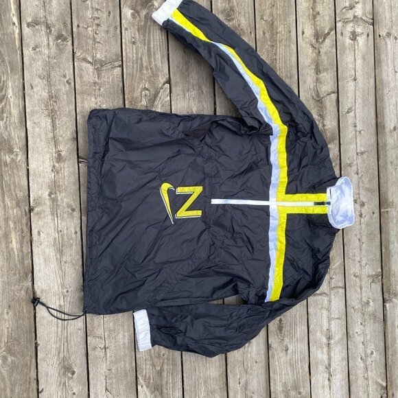 Vintage 90s Nike Big Logo Swoosh Jacket Varsity Yellow - Picture 3 of 7